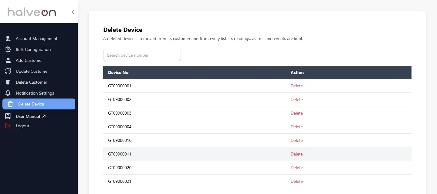 Delete Device
