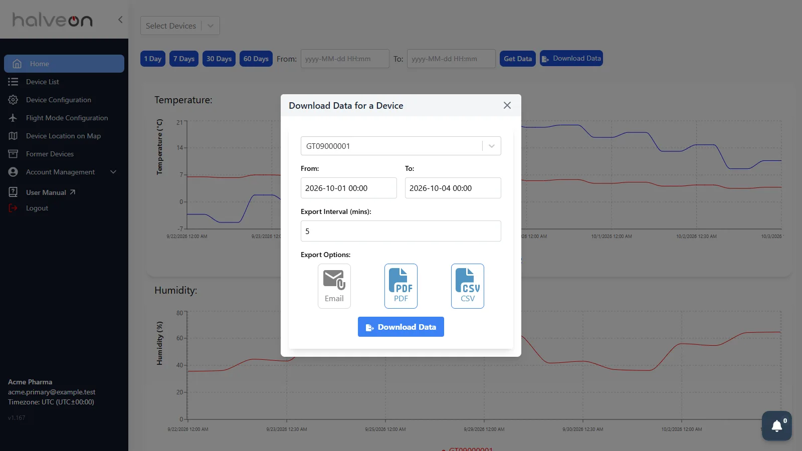 Export Device Data